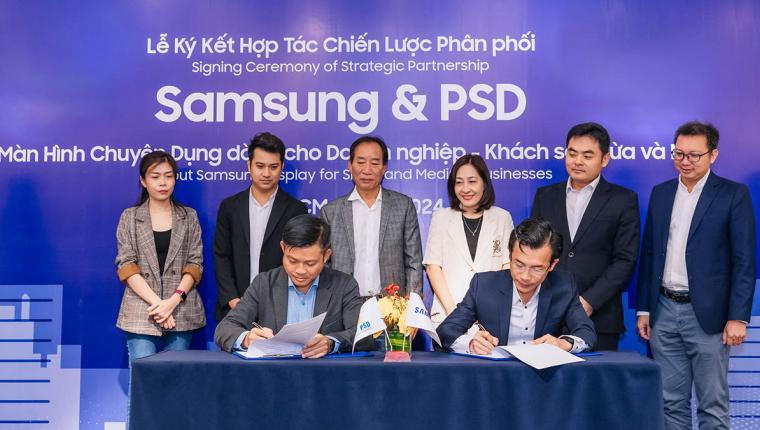Samsung Việt Nam hợp tác với Công ty PSD cung cấp giải pháp màn hình hiển thị tối ưu cho doanh nghiệp, khách sạn vừa và nhỏ