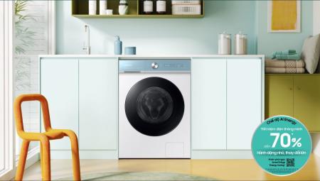 Samsung ra mắt máy giặt thông minh Bespoke AI, tiên phong kết hợp công nghệ Tự động phân bổ nước giặt xả theo độ bẩn và  Cảm biến chất liệu sợi vải