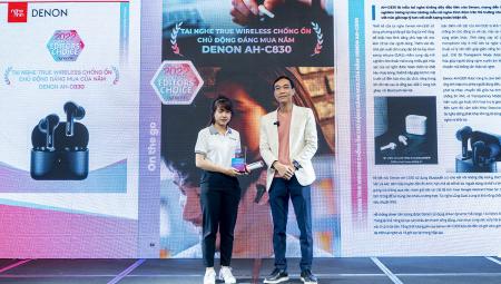EDITORS' CHOICE AWARDS 2022- Tai nghe true wireless chống ồn chủ động đáng mua của năm: Denon AH-C830NCW