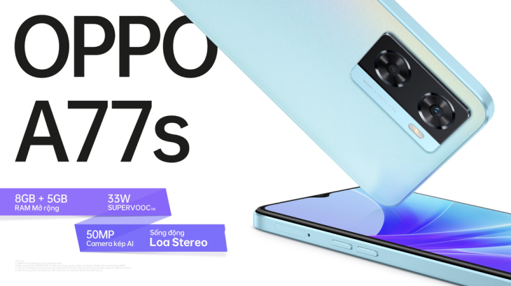 OPPO ra mắt A77s: Thiết kế thời thượng và khả năng xử lý đa tác vụ nhanh chóng giá 6,3 triệu ảnh 1