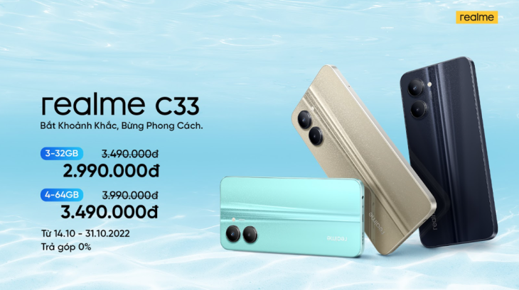 realme C33, thiết kế Ánh Biển bắt mắt, camera 50MP giá chưa tới 4 triệu ảnh 7