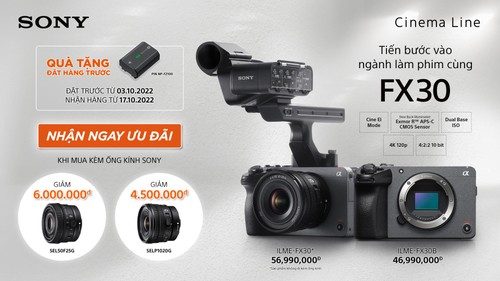 Sony mở rộng dòng sản phẩm Cinema Line với máy quay 4K Super 35 dành cho các nhà làm phim tương lai