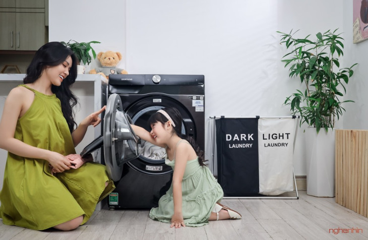 Cận cảnh máy giặt Samsung AI Ecobubble 12kg: thông minh, sạch và tiết kiệm hơn  ảnh 9
