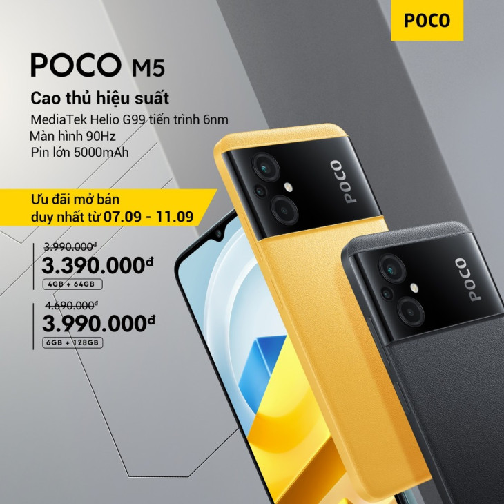 Bộ đôi POCO M5 và POCO M5s chính thức ra mắt tại thị trường Việt Nam giá từ 3,4 triệu ảnh 1