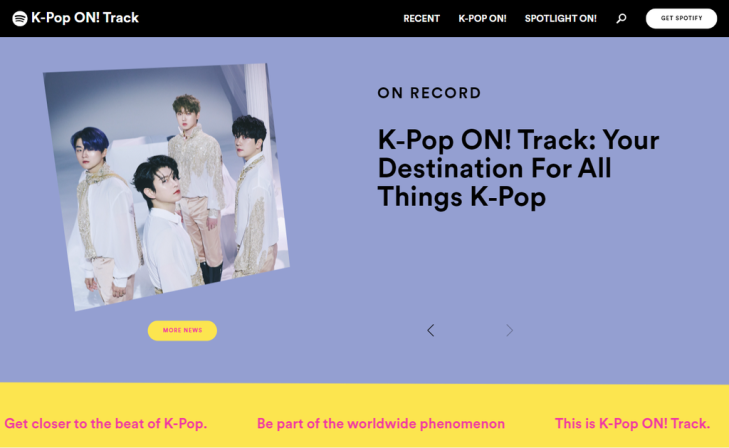 Spotify ra mắt ‘K-Pop ON! Track’ - Một trang dành riêng cho K-Pop ảnh 1