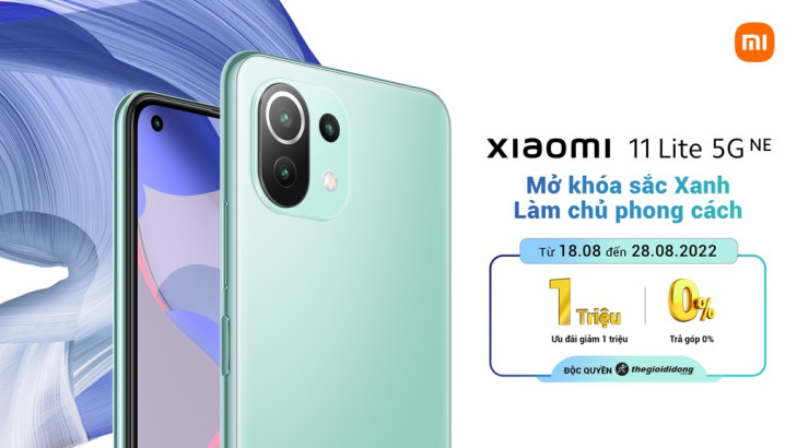 Xiaomi 11 Lite 5G NE ra mắt phiên bản màu đặc biệt mới xanh bạc hà độc quyền tại Thế Giới Di Động ảnh 1