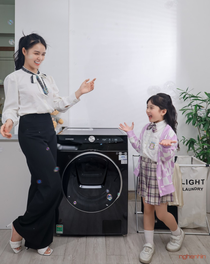 Cận cảnh máy giặt Samsung AI Ecobubble 12kg: thông minh, sạch và tiết kiệm hơn  ảnh 8