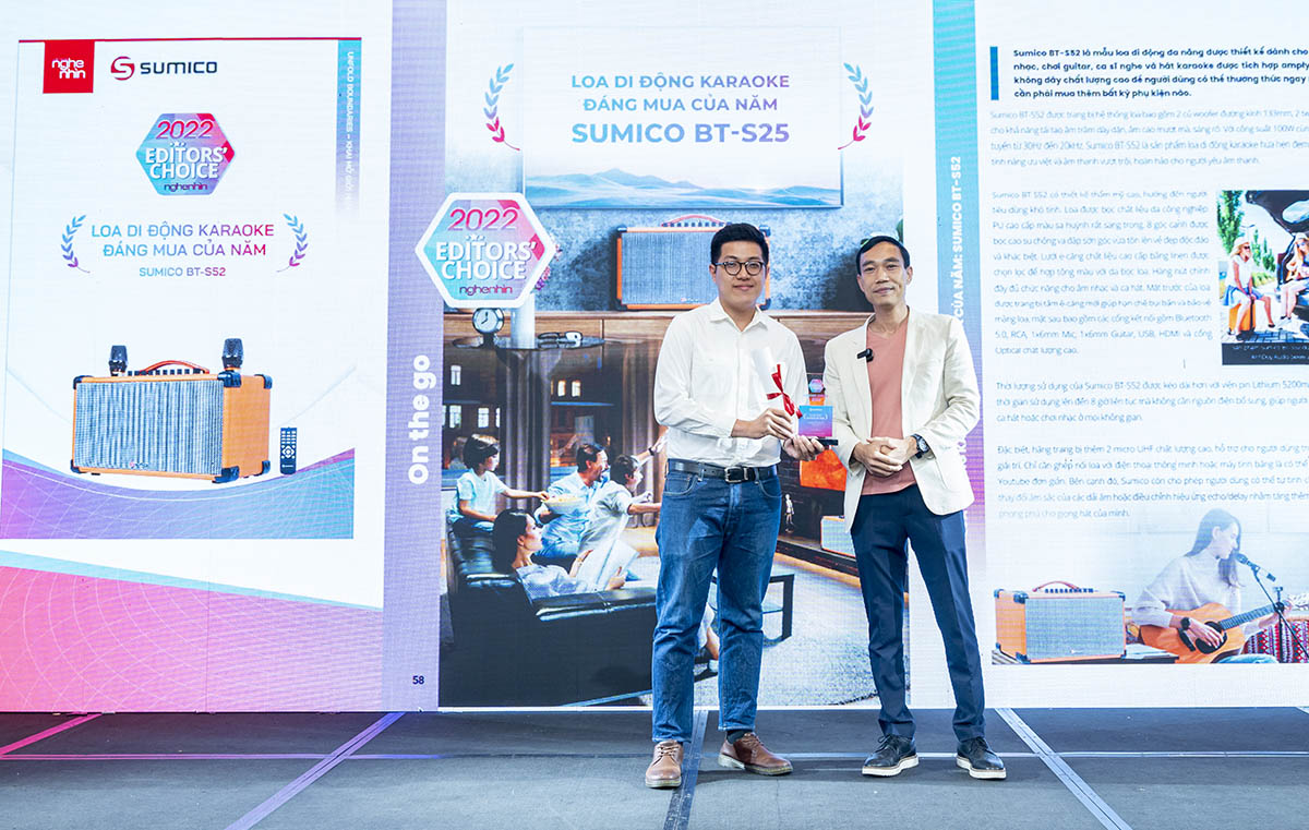 EDITORS' CHOICE AWARDS 2022 - Loa di động karaoke đáng mua của năm: Sumico BT-S52